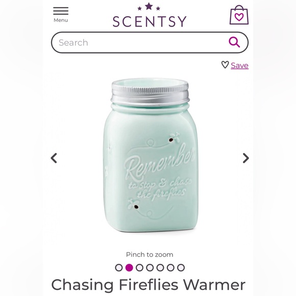 Scentsy Mason Jar Chasing Butterflies Light Blue Wax Warmer - Picture 6 of 9
